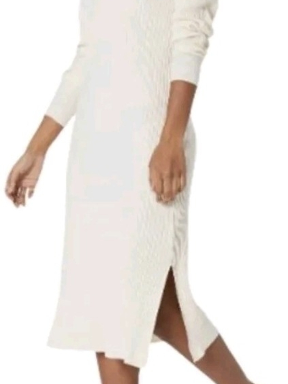 NWT WOMENS SIZD: XXS "THE DROP" SWEATER DRESS WHISPER WHITE